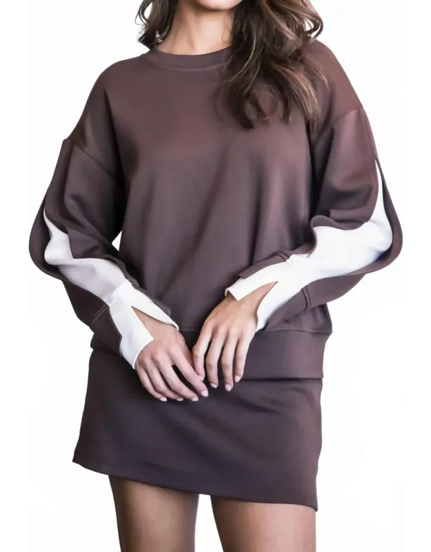 Butter Modal Split Sleeve Crew Neck Top