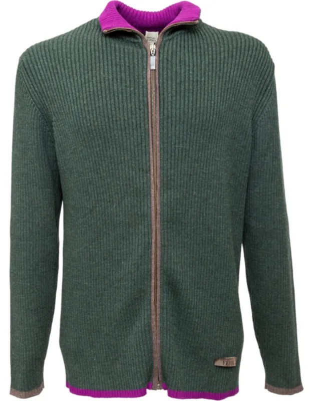 Zippered Knit Sweater