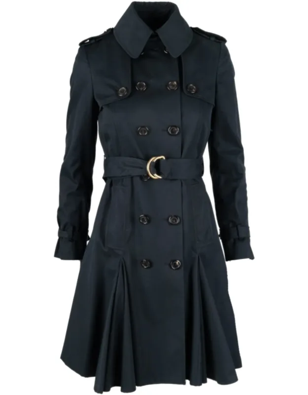 Trench Coat With Pleats