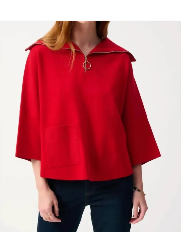 Jacquard Collar Sweater