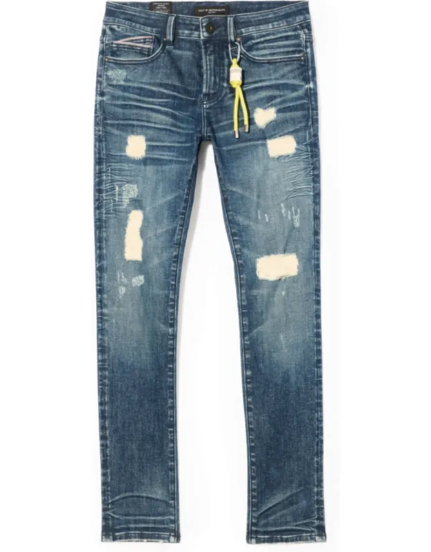 Punk Super Skinny 601 Jeans - Vintage Washed With Rip And Repair Detailing