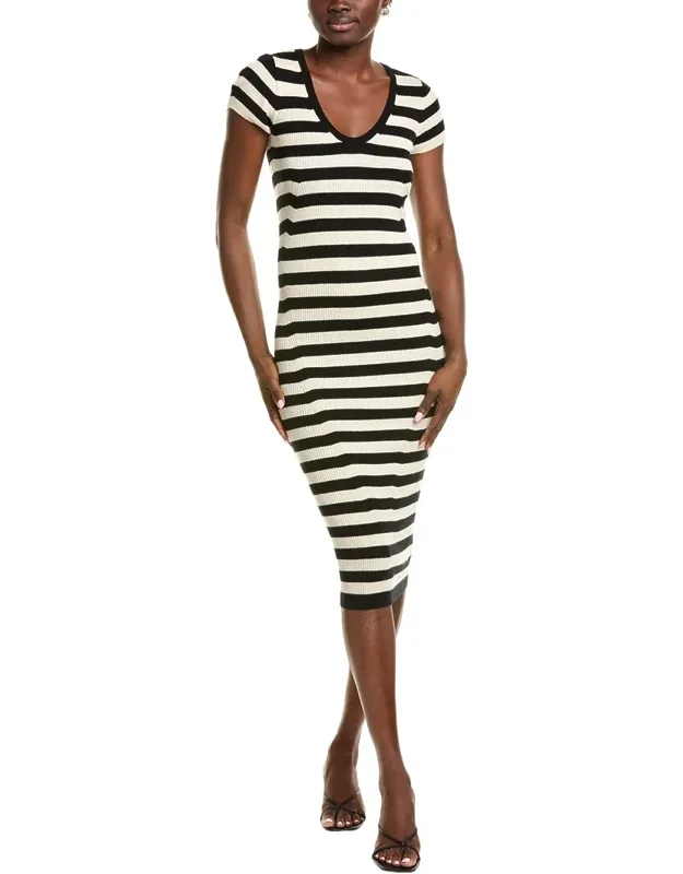 Wool-blend Stripe Maxi Dress