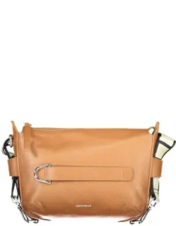 Coccinelle Leather Handbag With Adjustable Shoulder Strap And Zip Closure