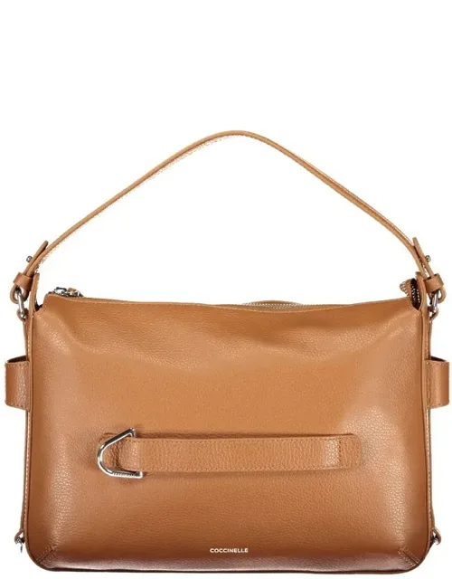 Coccinelle Leather Handbag With Removable Shoulder Strap And External Pocket