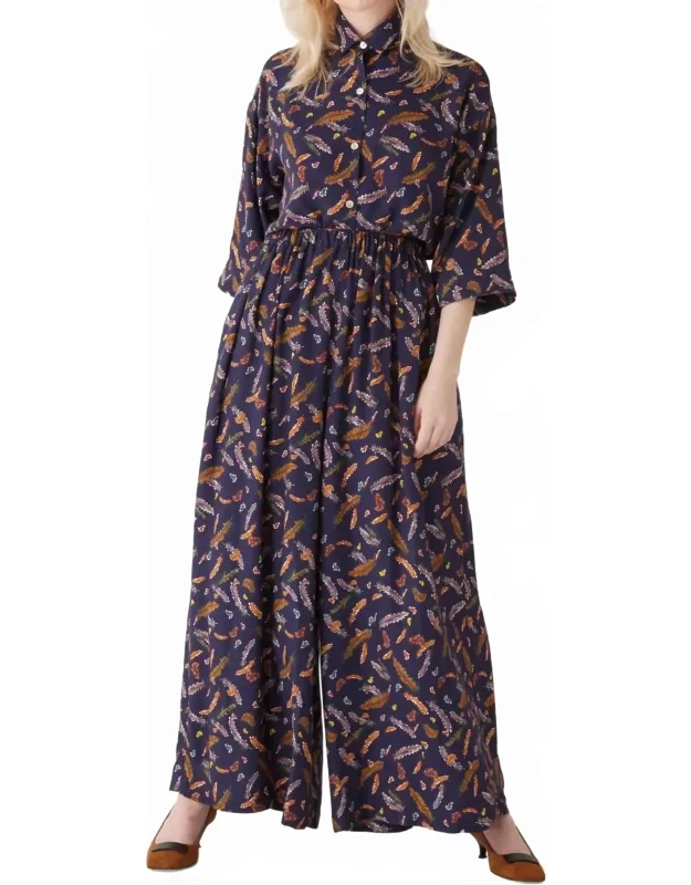 Gretchen Pants In Feather Print