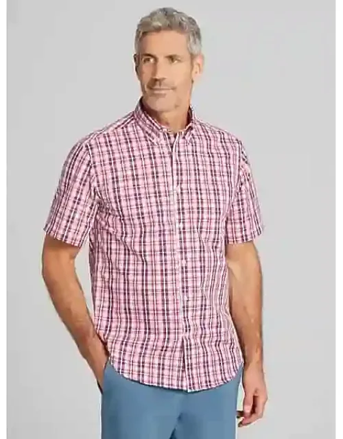 Modern Fit Plaid Button Up Shirt