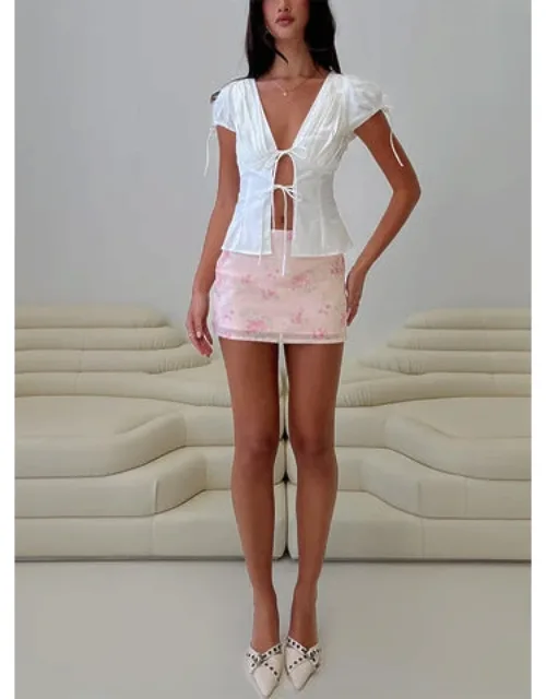 Piazia Mini Skirt With Invisible Zip And Mid-rise Fit