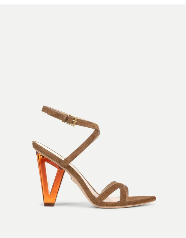 Lanaya Suede Ankle-wrap Sandals