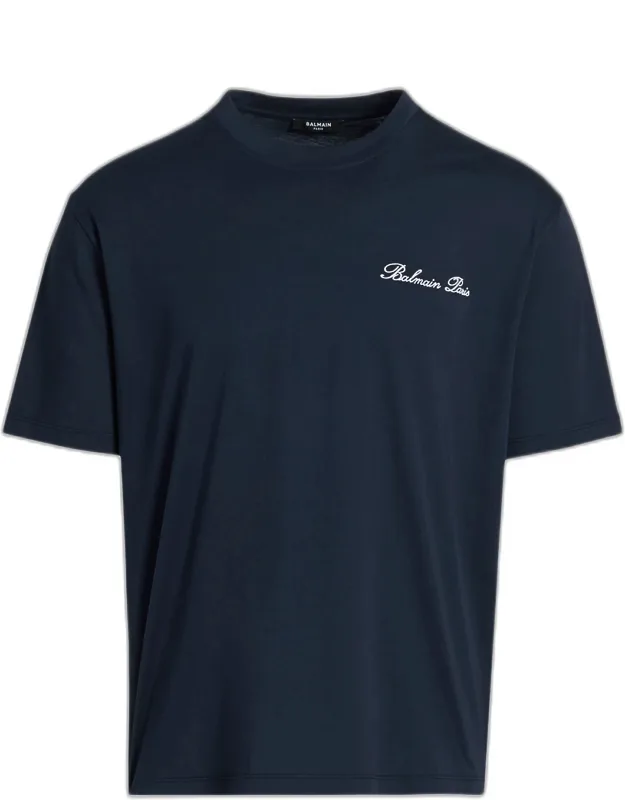 Embroidered Logo Signature Cotton T-shirt