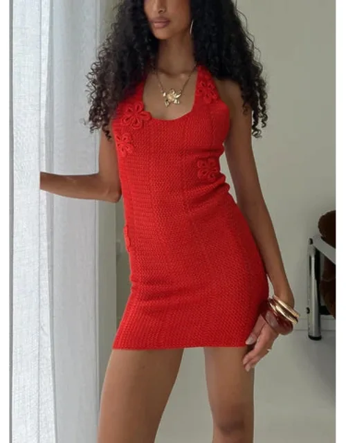 Knit Scoop Halter Mini Dress