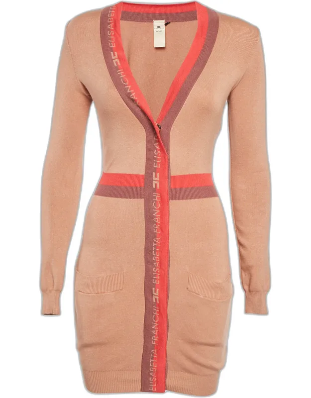 Knit Contrast Detail Mini Dress