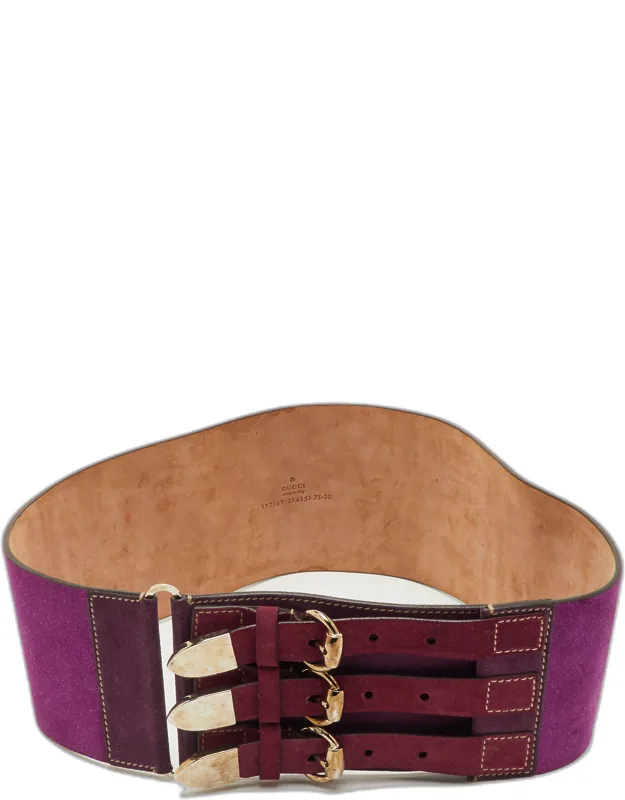 Suede Buckle Detail Waist Belt 75cm