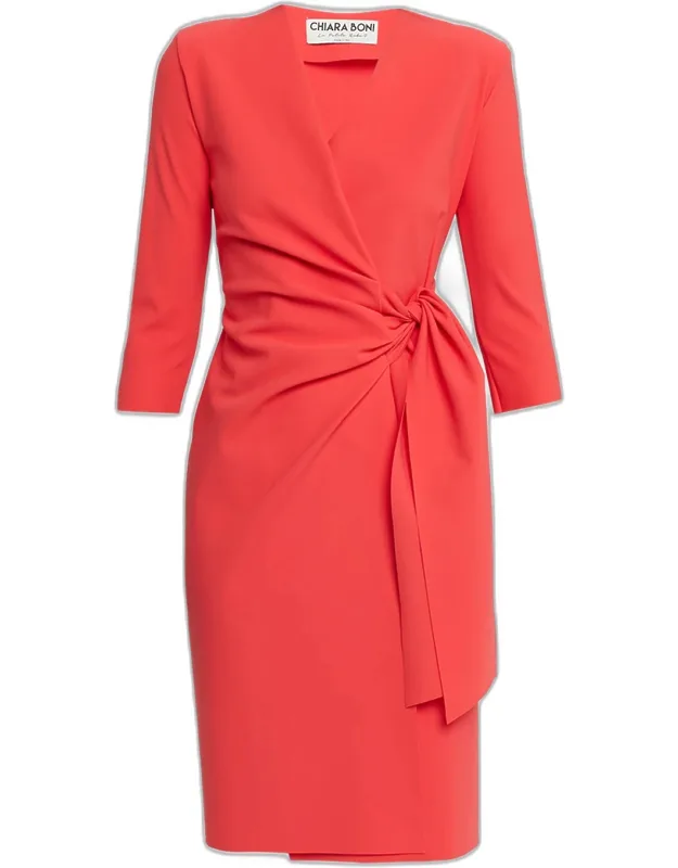 Draped Wrap-front Dress