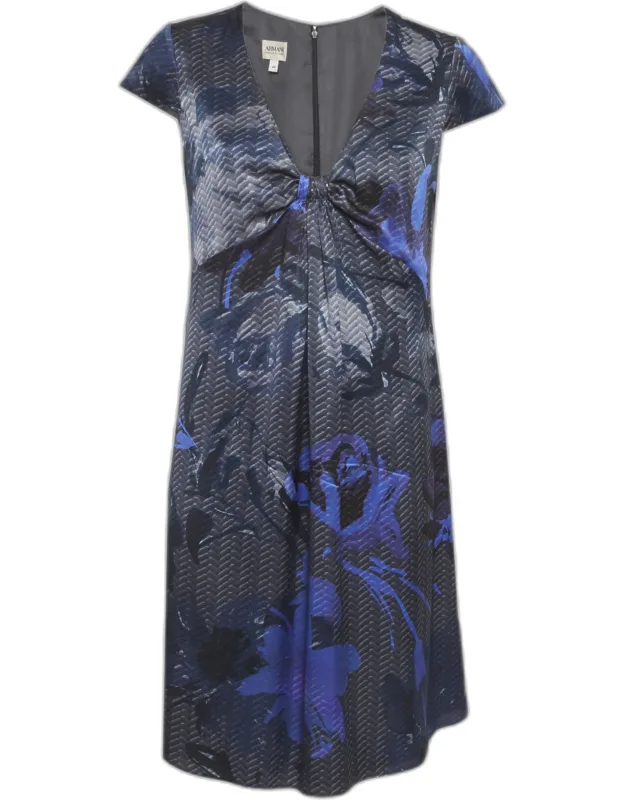 Printed Satin Short Dress