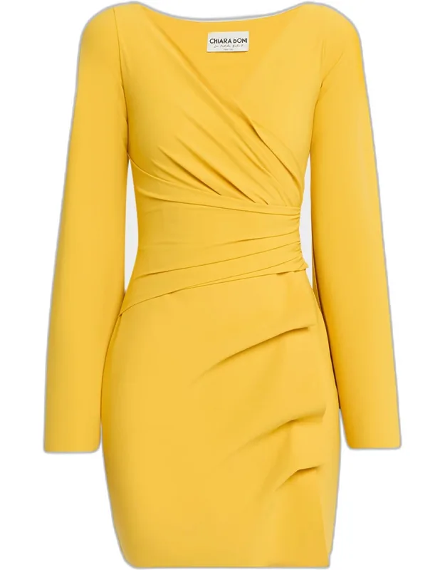 Bodycon Faux Wrap Mini Dress