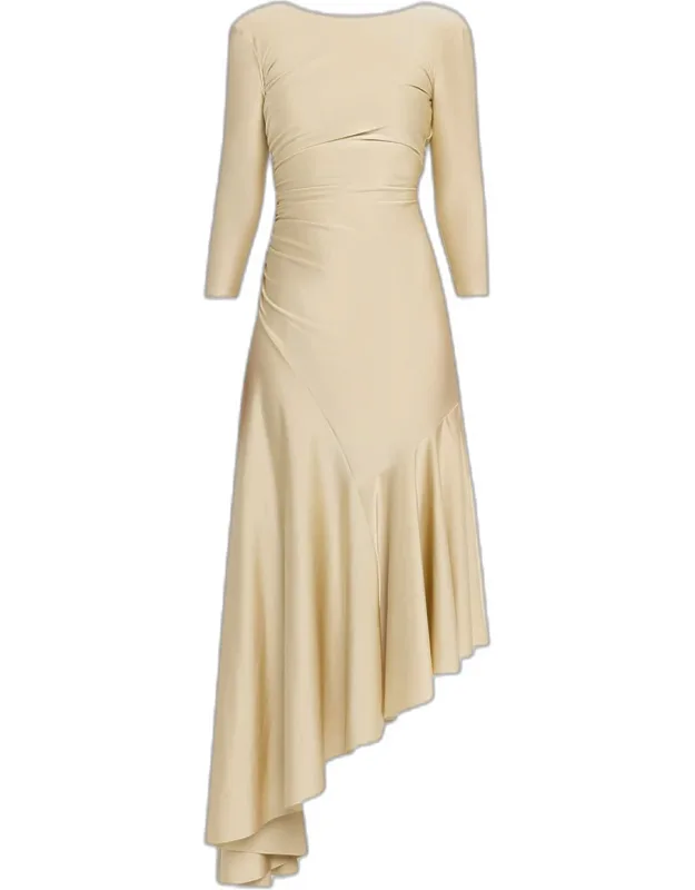 High-low Shimmer Midi Dress