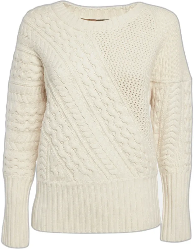 Wool Blend Cable Knit Sweater