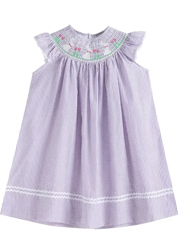 Easter Bunny Smocked Bishop Dress