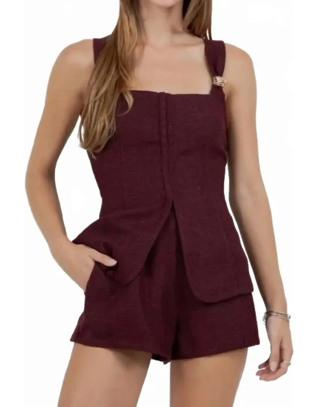 Selah Corset Tweed Top