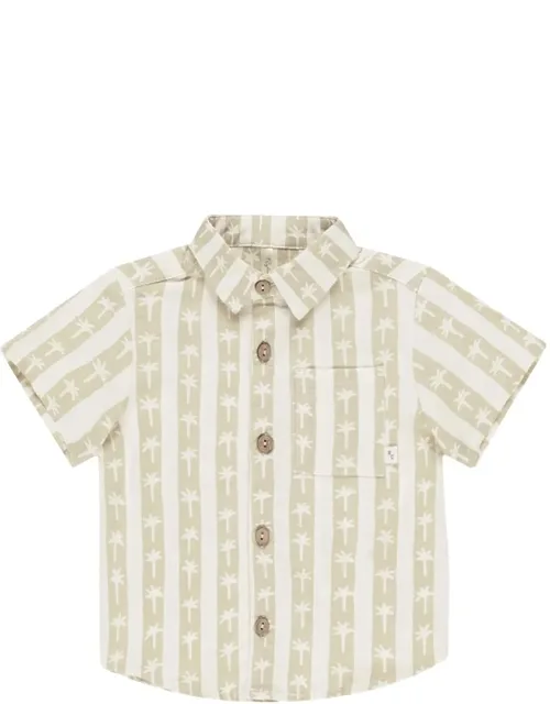 Collared Linen-blend Shirt