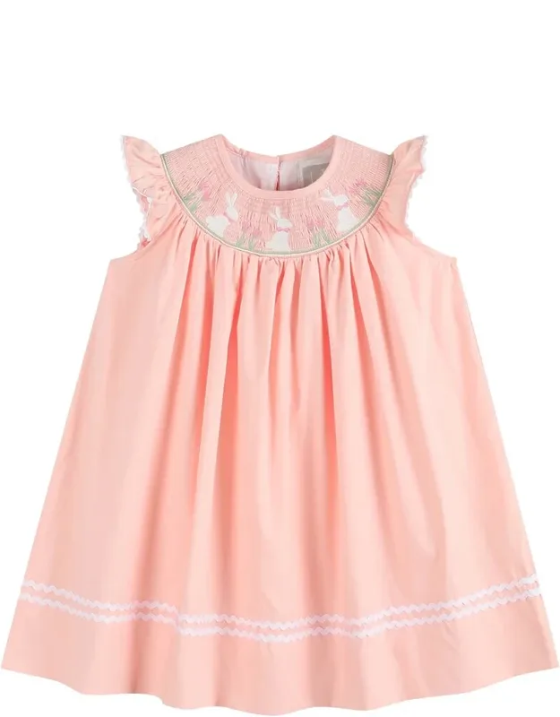 Easter Bunny Smocked Bishop Dress