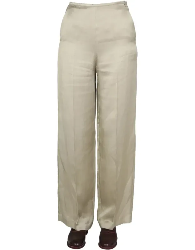 Wide-leg Satin Trousers