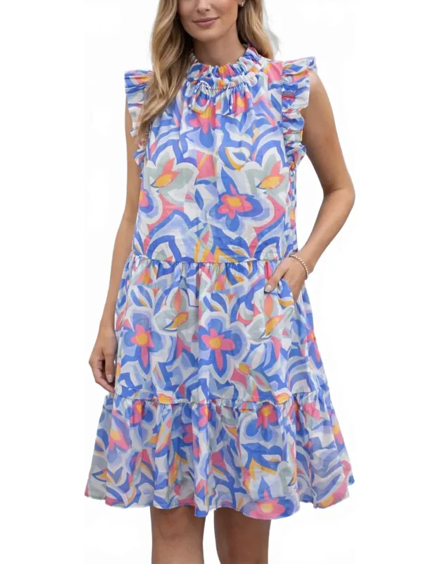 Ruffle Sleeve Dress