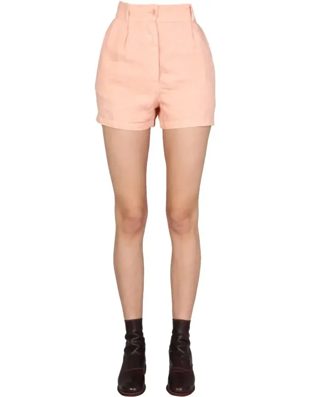 Wide-leg Linen Shorts