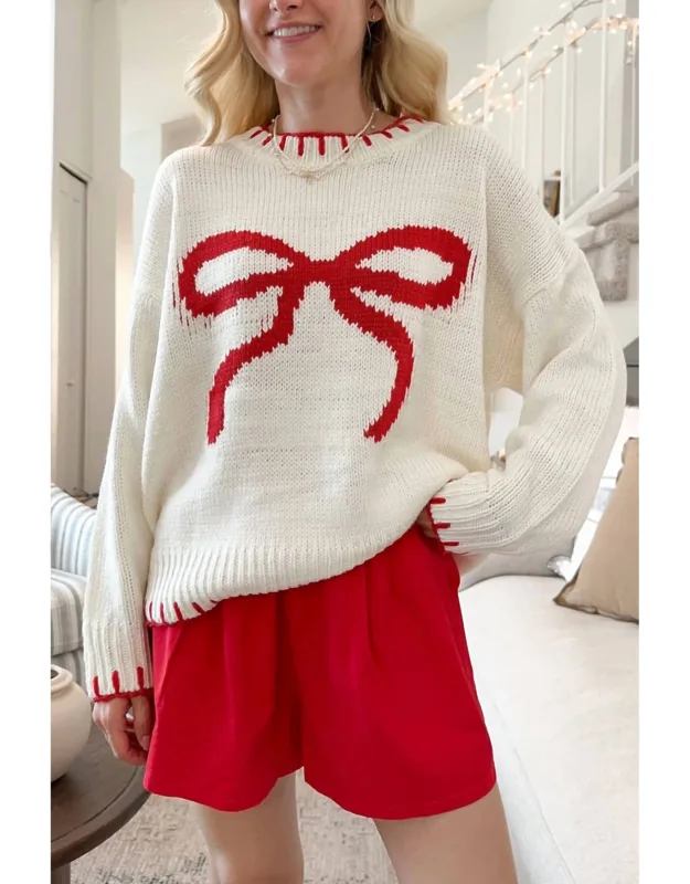 Graphic Bow Sweater