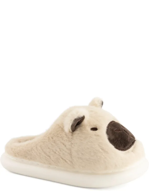 Cozy Animal Slippers With Plush Faux Fur
