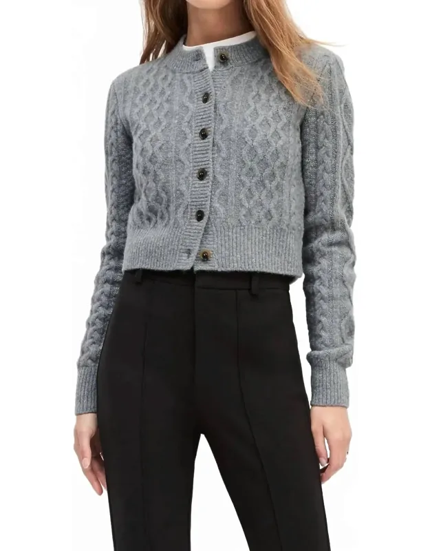 Eleanor Classic Cable-knit Cardigan
