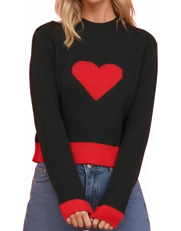 Ribbed Heart Sweater