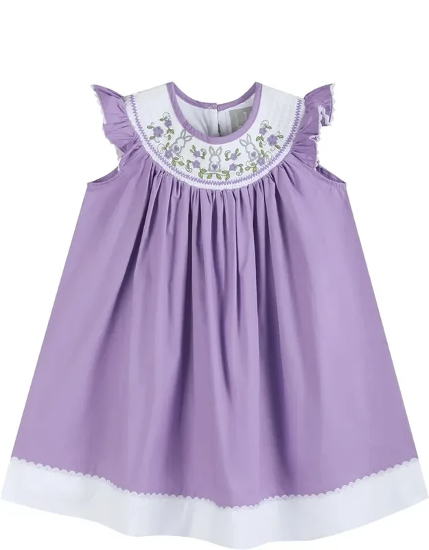 Bunny Smocked Bishop Dress