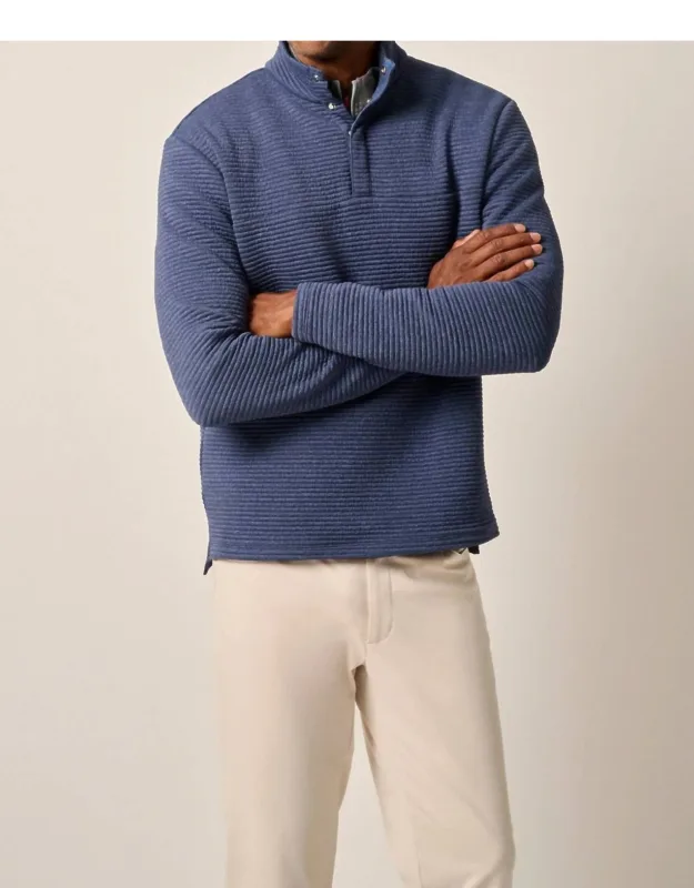 Benjy Heathered Henley Pullover