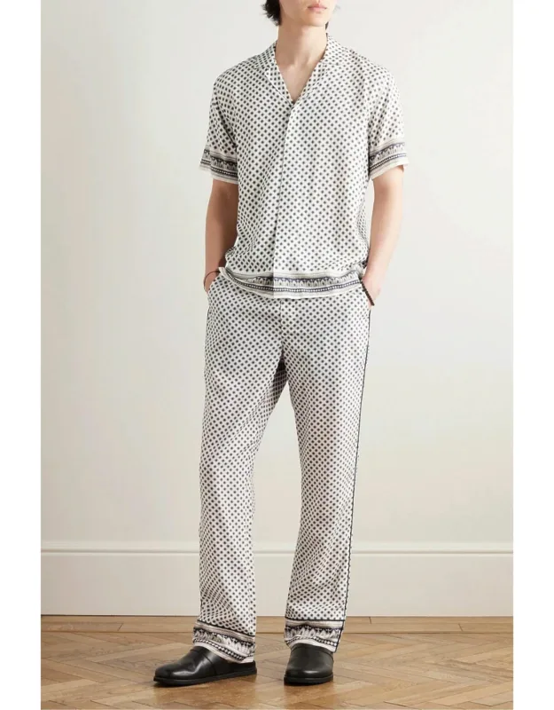 Printed Lyocell Trousers