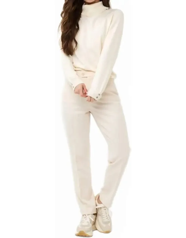 Gida Gem Embellished Split Turtleneck Sweater