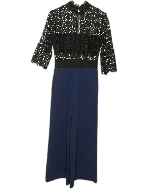 Lace And Crepe Jumpsuit