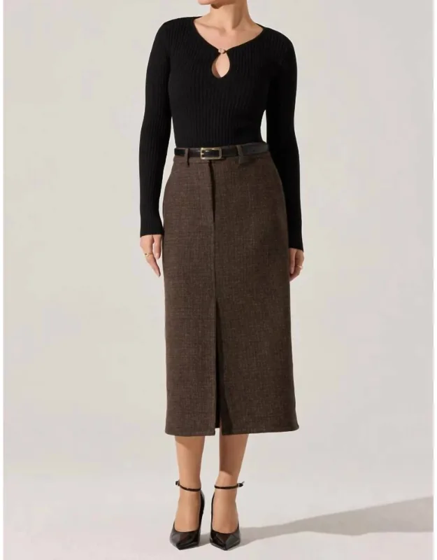 Ribbed Keyhole Sweater