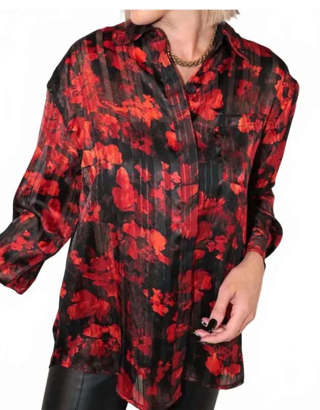 Floral Pleated Blouse