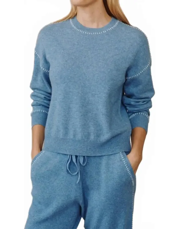 Whip Stitch Crew Neck Sweater