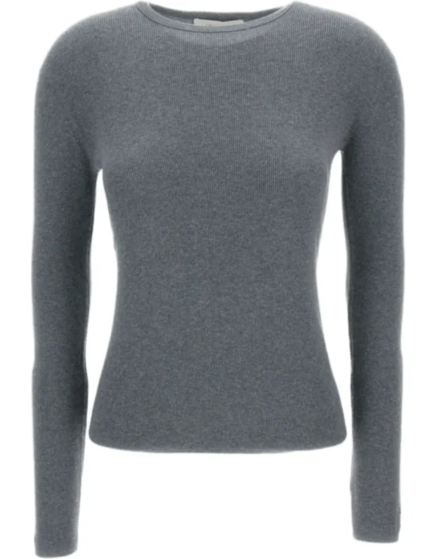 Fitted Long-sleeve T-shirt With Ribbed Trim