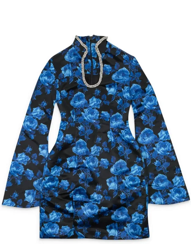 Pre-loved Floral High Collar Day Mini Dress