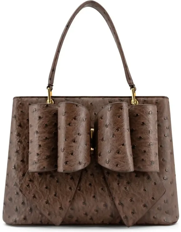 Remi Embossed Bow Satchel Bag