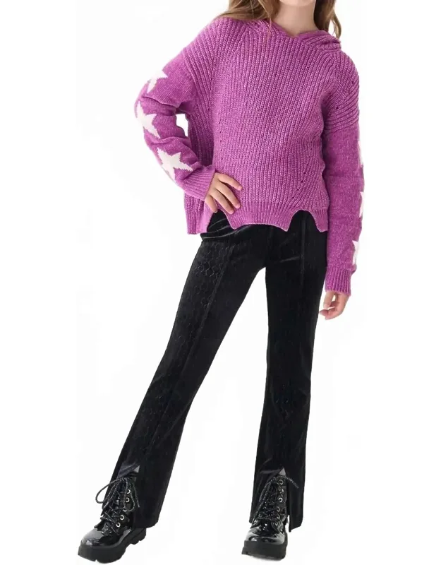 Sparkle Wave Velour Flared Pants