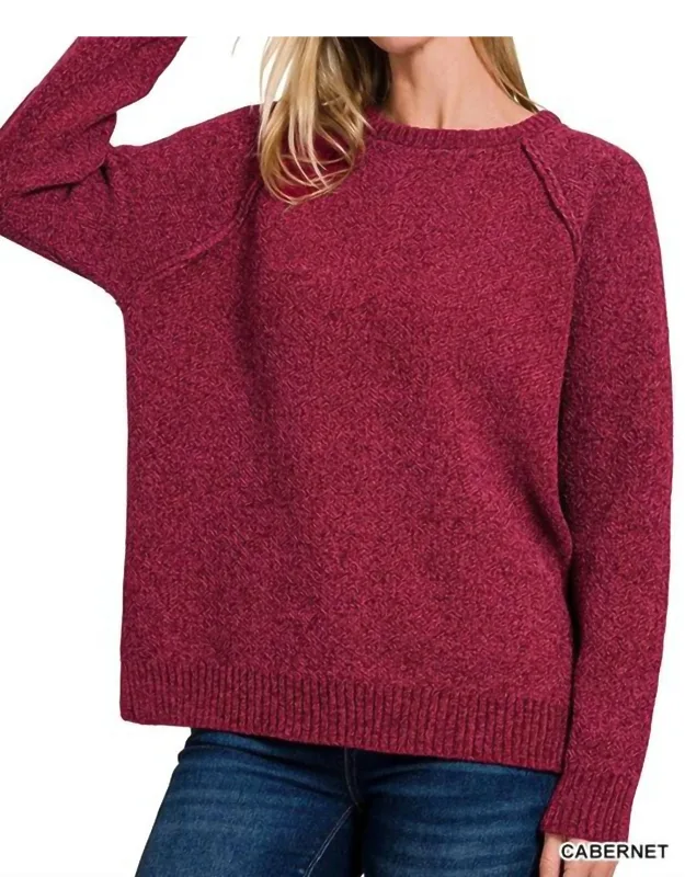 Chenille Raglan Sweater