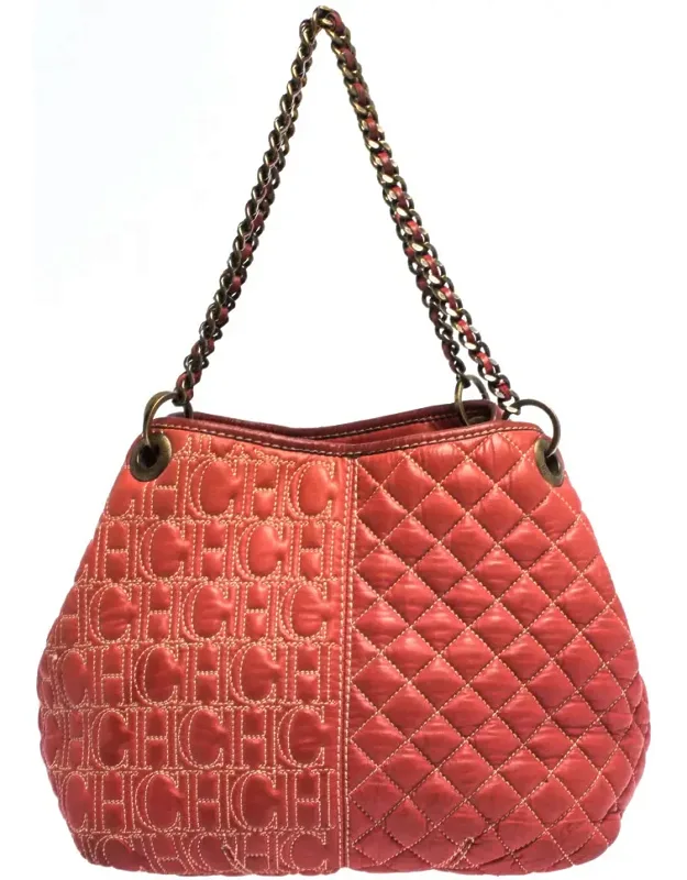 Leather Chain Handle Tote