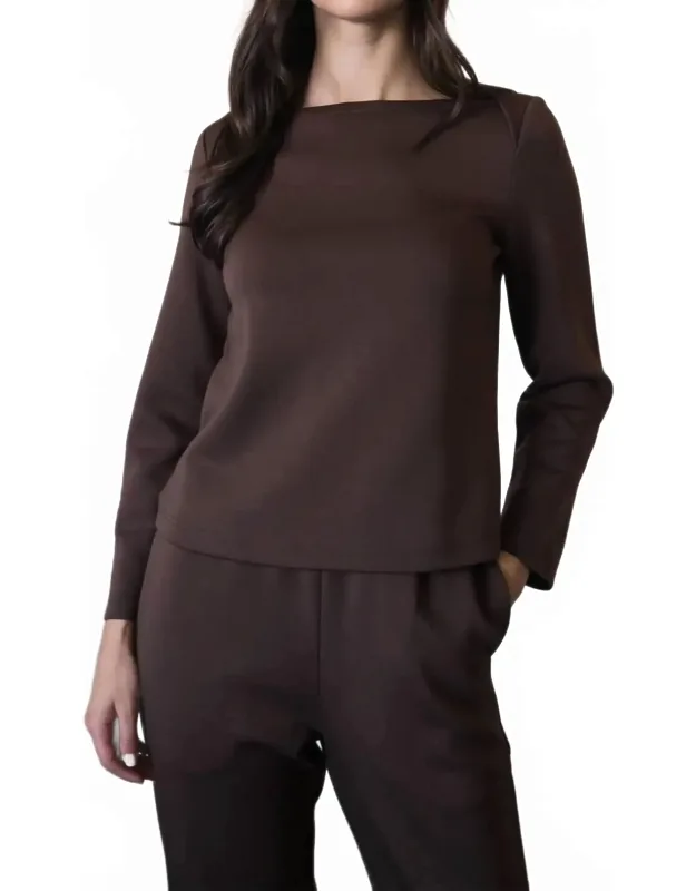 Butter Modal Boat Neck Top