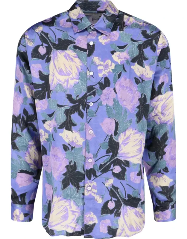 Floral Pattern Viscose Shirt