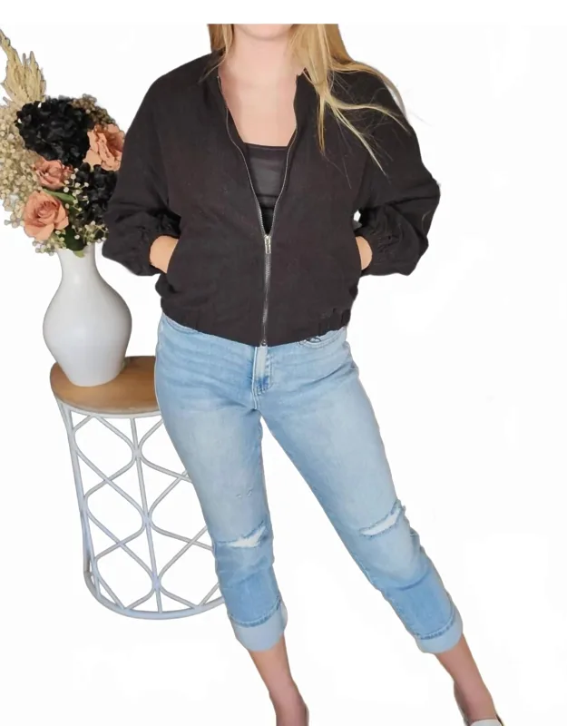 Waist Length Zip Up Jacket
