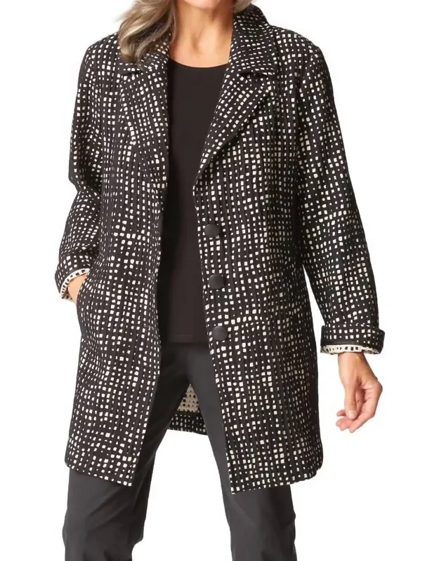 Autumn Check Car Coat